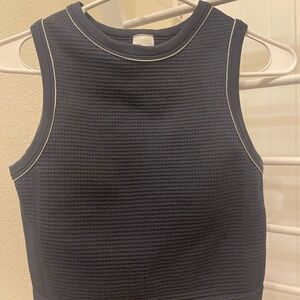 All in Motion Navy Textured Tank Top